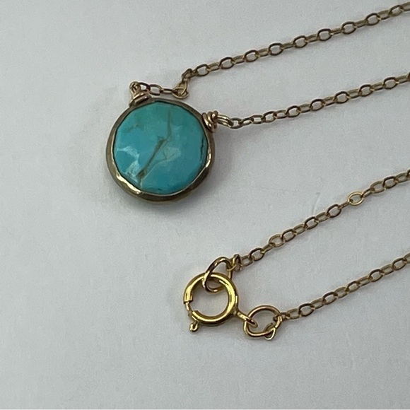 14k GF Necklace Genuine Turquoise - Picture 5 of 9